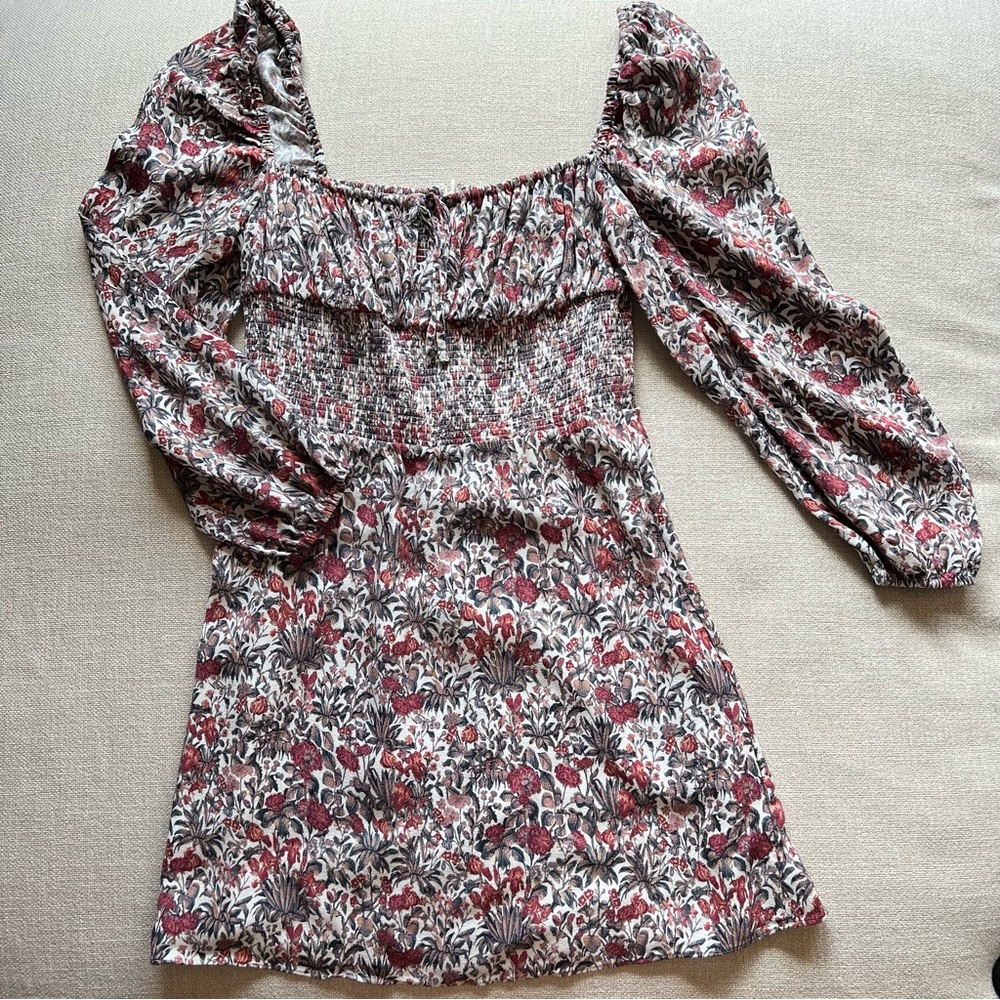 Aritzia Sunday Best Long Sleeve Floral Dress